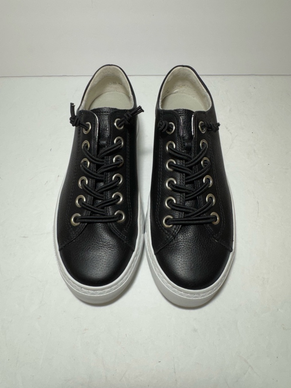 Paul green Hadley Platform Black Leather Sneaker size 6US / 3.5UK $378 - Picture 4 of 15